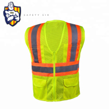 Hi Vis Wholesale High Visibility Police Safety clothes ,Safety Worksuit Reflective Vest with many pockets for construction crew